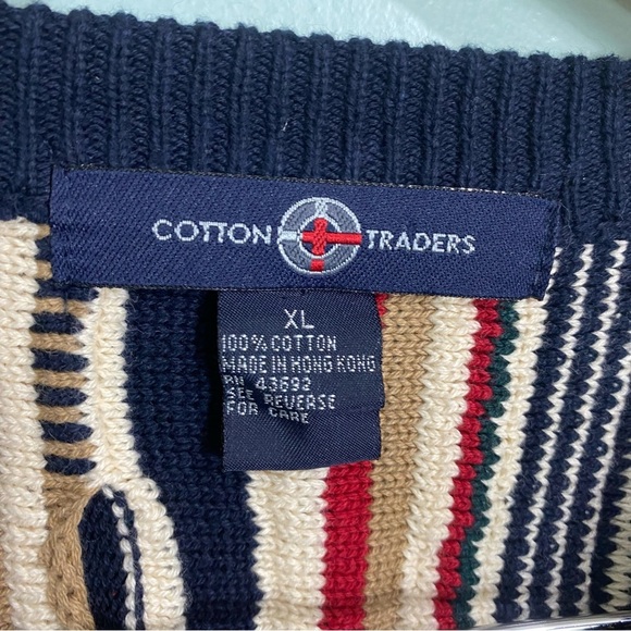 Cotton Traders 3D Knit Multi Color Textured Pullover Sweater‎ Sz XL - Picture 4 of 7